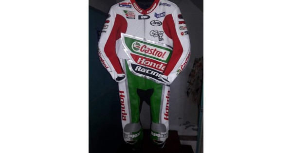 CASTROL HONDA RACING MOTORBIKE MOTORCYCLE RACING MOTOGP LEATHER SUIT